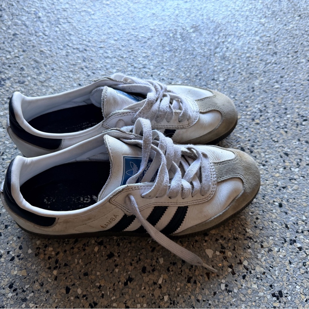 Adidas Samba Classic White and Black Trainers